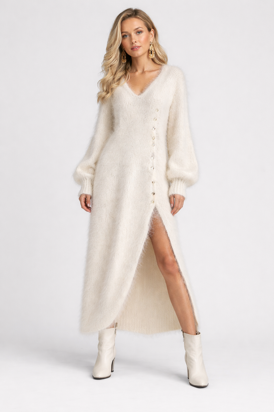 Lucie | Robe longue en tricot douillet