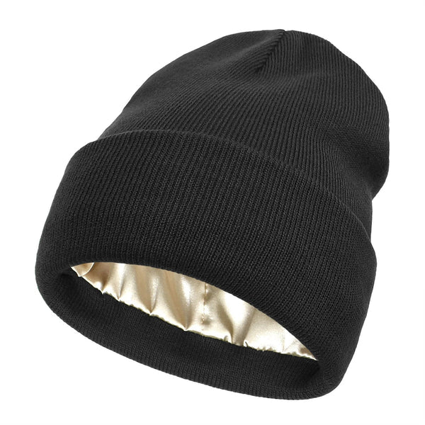 Niki | Tuque d'hiver en laine doublée de soie, anti-frisottis