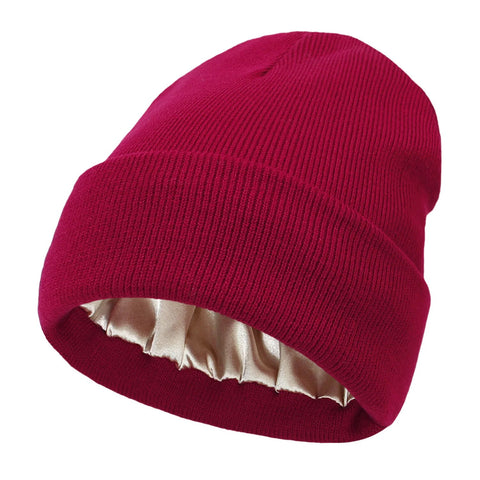 Niki | Tuque d'hiver en laine doublée de soie, anti-frisottis