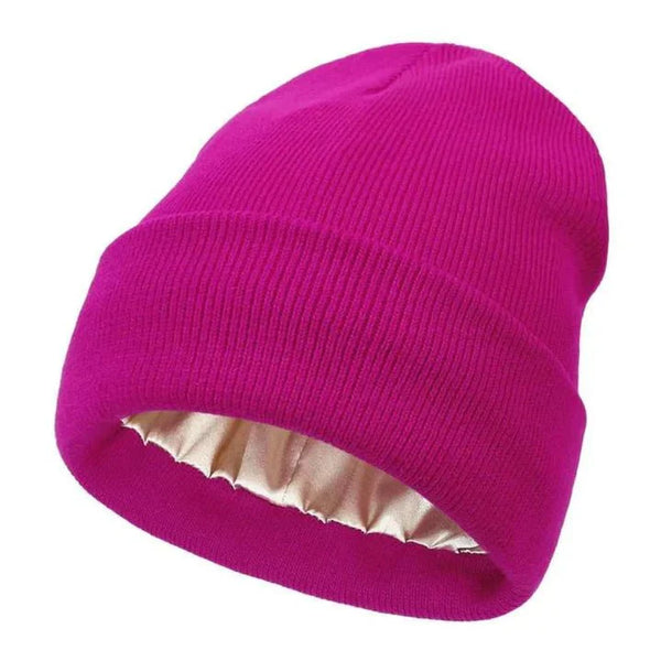 Niki | Tuque d'hiver en laine doublée de soie, anti-frisottis