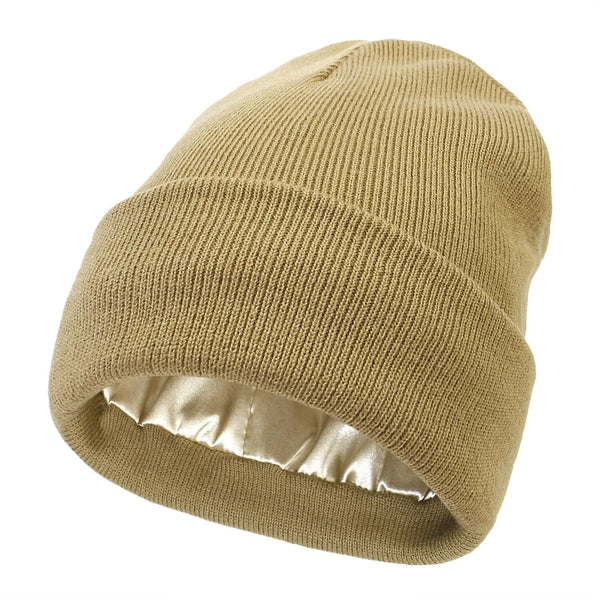 Niki | Tuque d'hiver en laine doublée de soie, anti-frisottis
