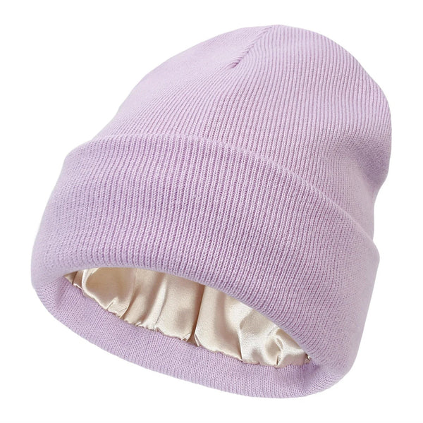 Niki | Tuque d'hiver en laine doublée de soie, anti-frisottis