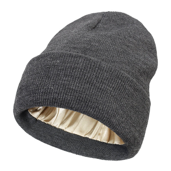Niki | Tuque d'hiver en laine doublée de soie, anti-frisottis