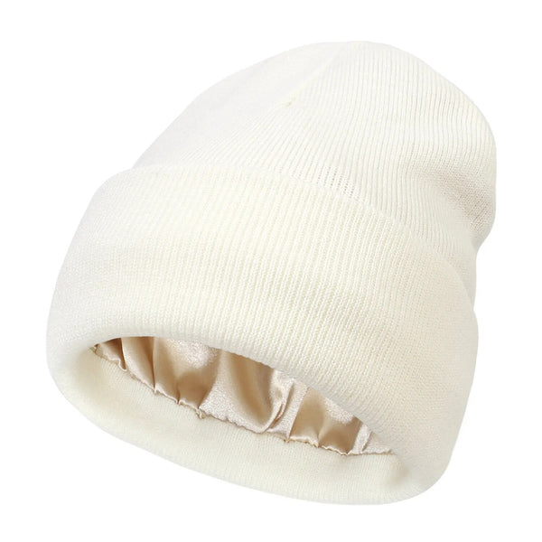 Niki | Tuque d'hiver en laine doublée de soie, anti-frisottis