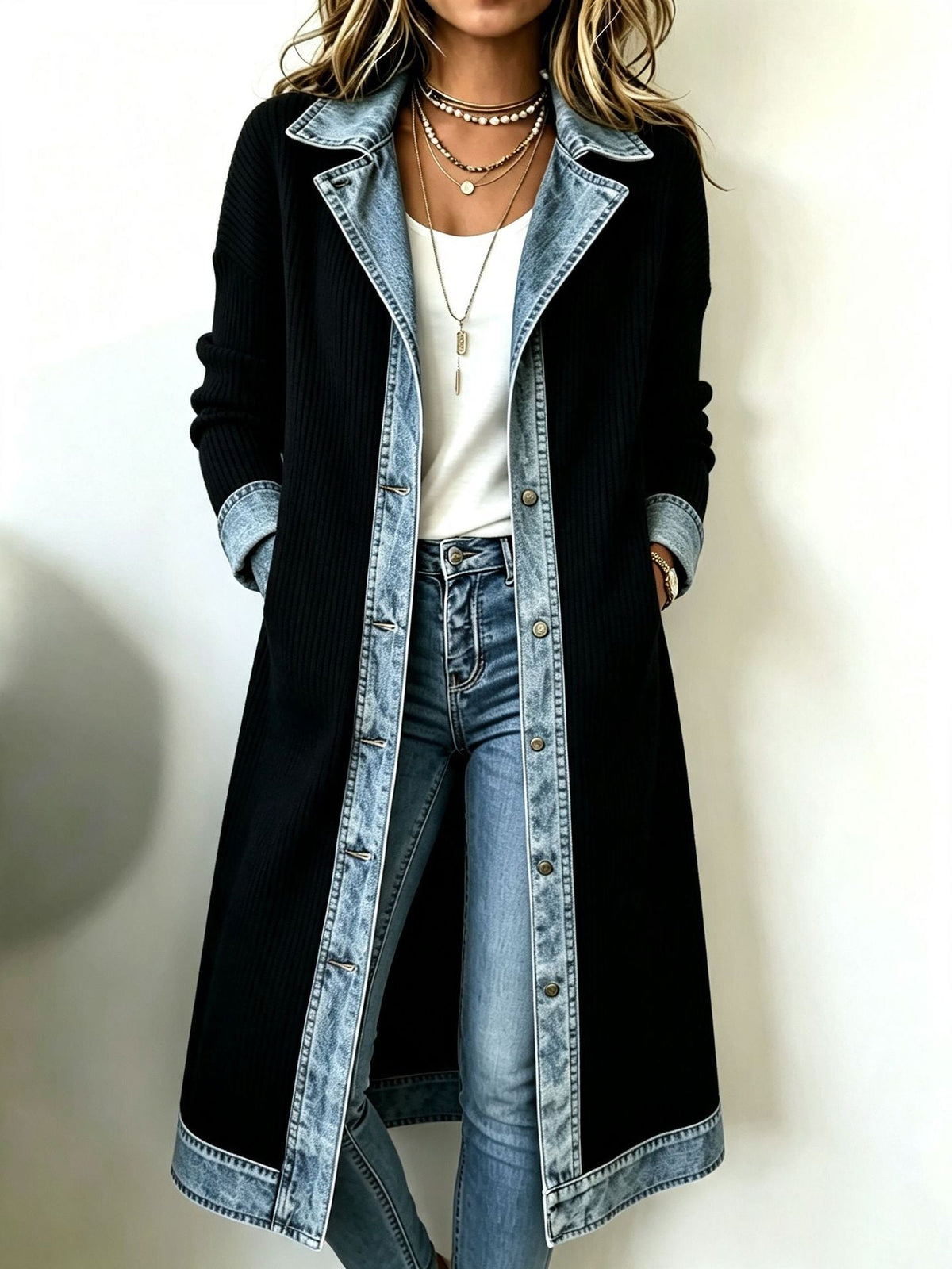 Riley | Long cardigan en tricot décontracté