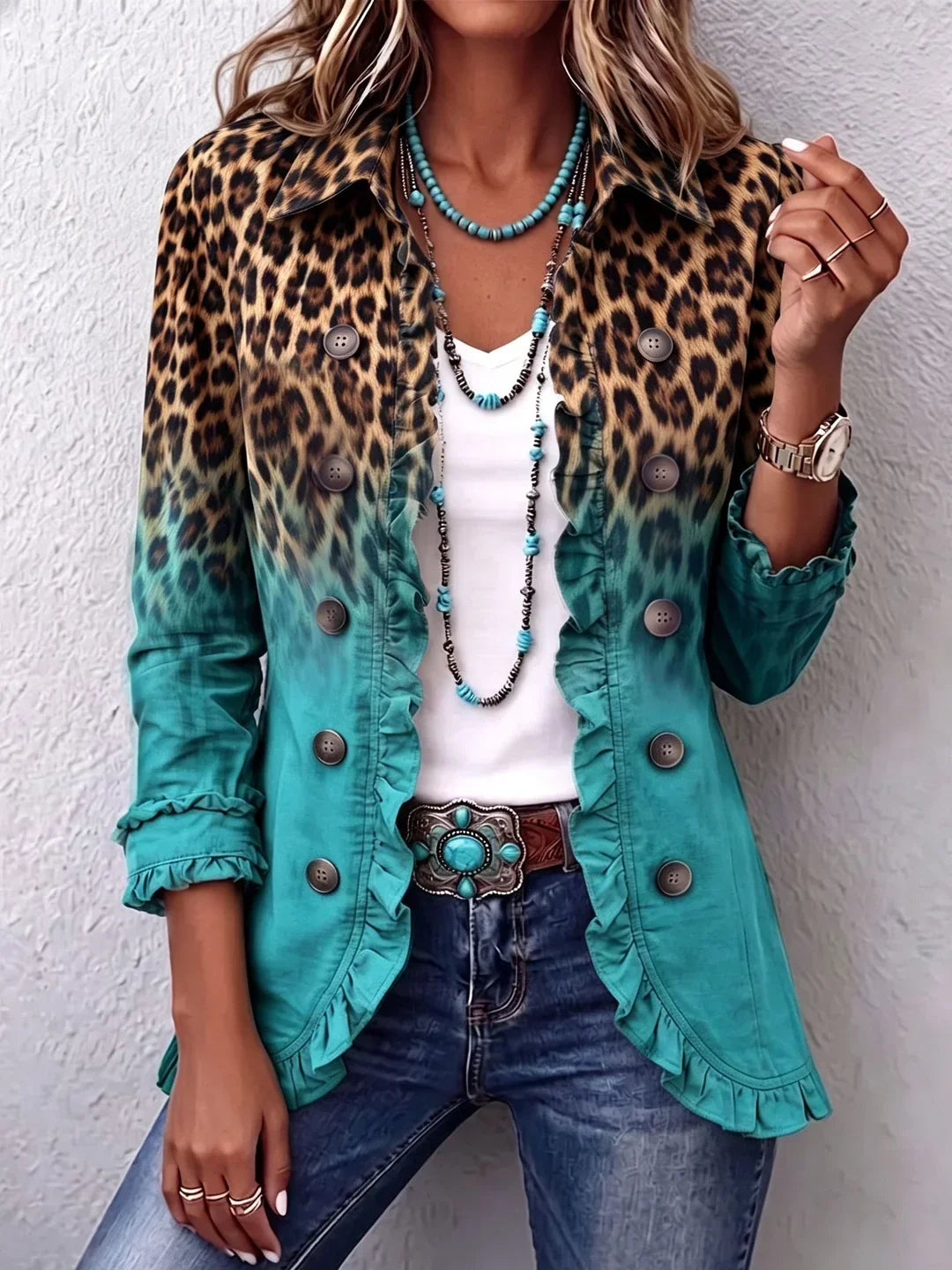 Lois Léopard turquoise