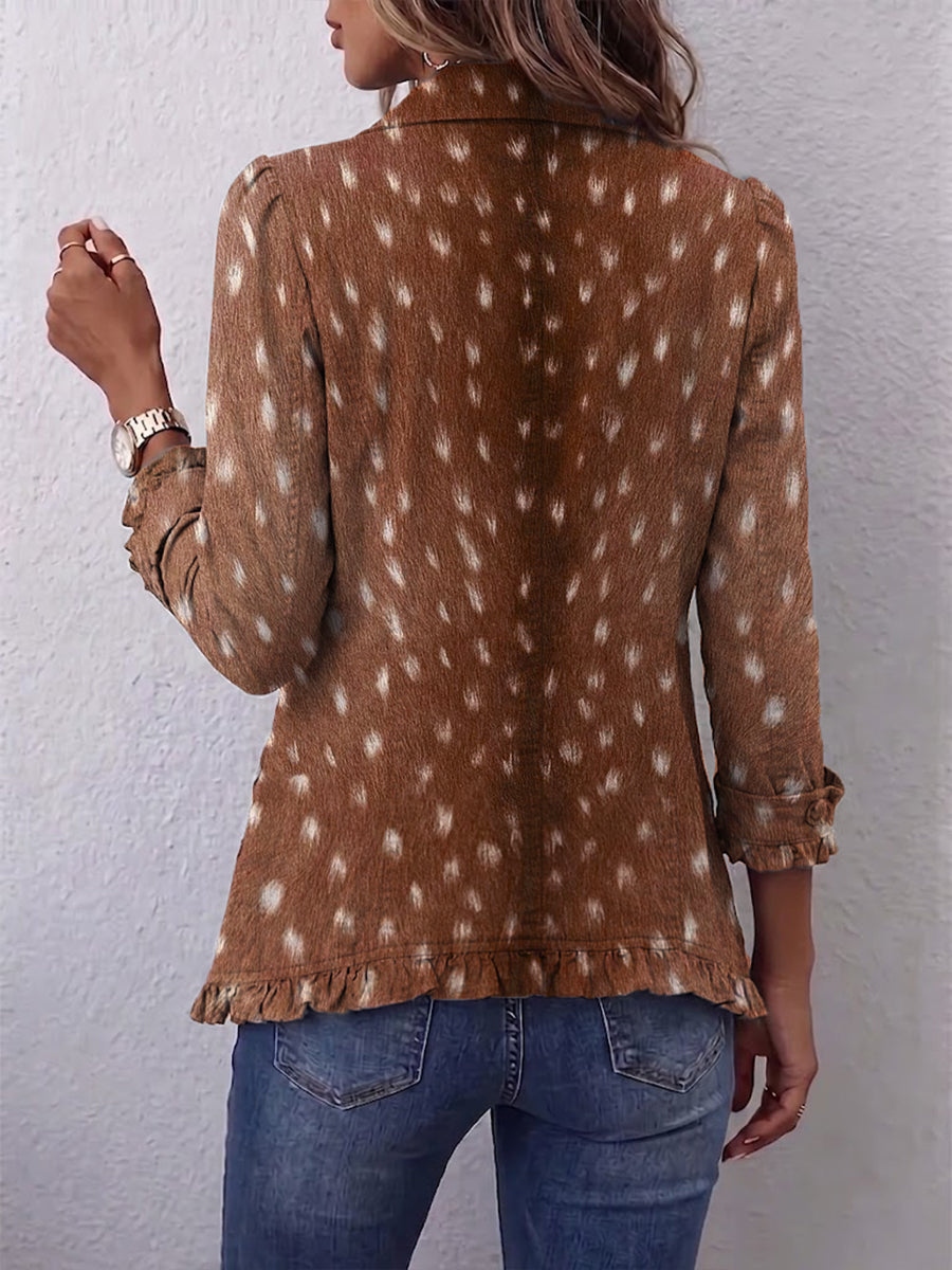 Nolinda™ | Veste bohème à volants et imprimé animal