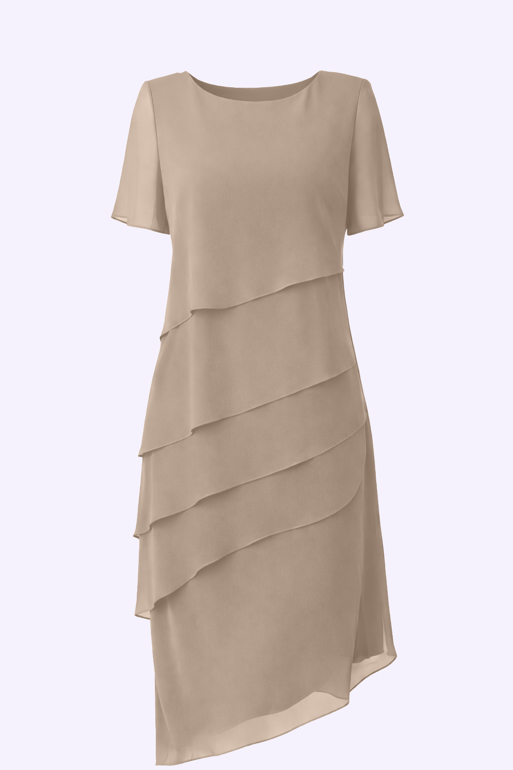 Diane | Robe mi-longue en mousseline superposée