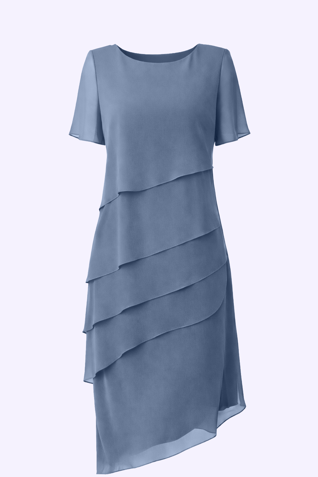 Diane | Robe mi-longue en mousseline superposée
