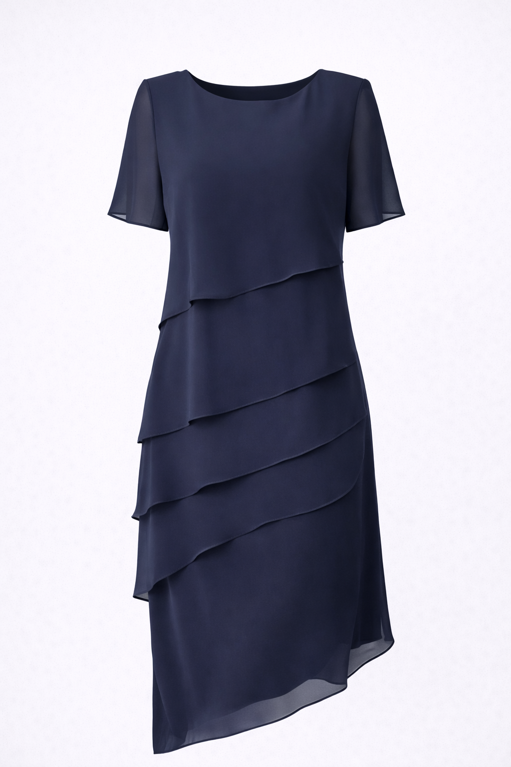 Diane | Robe mi-longue en mousseline superposée