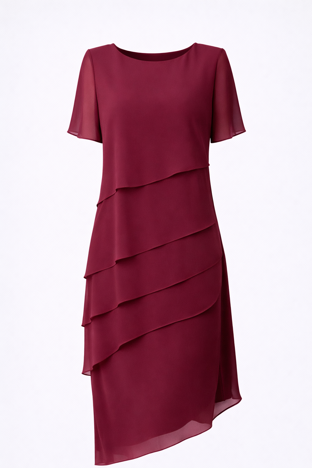 Diane | Robe mi-longue en mousseline superposée