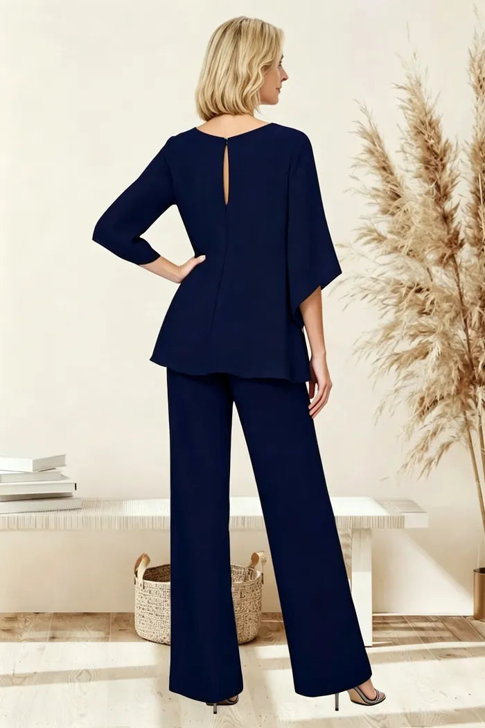 Ensemble pantalon habillé chic à coupe ample