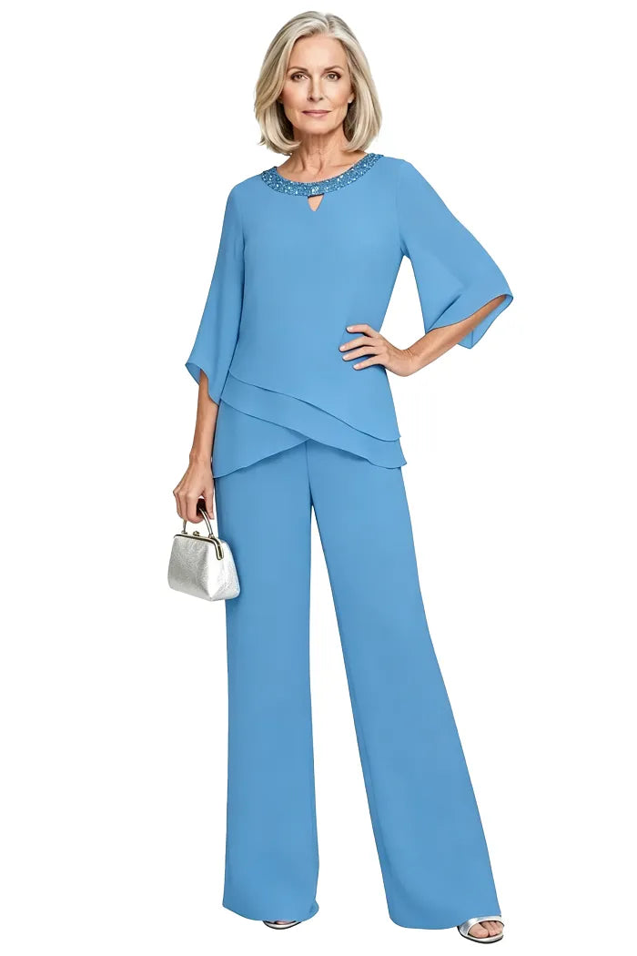 Ensemble pantalon habillé chic à coupe ample