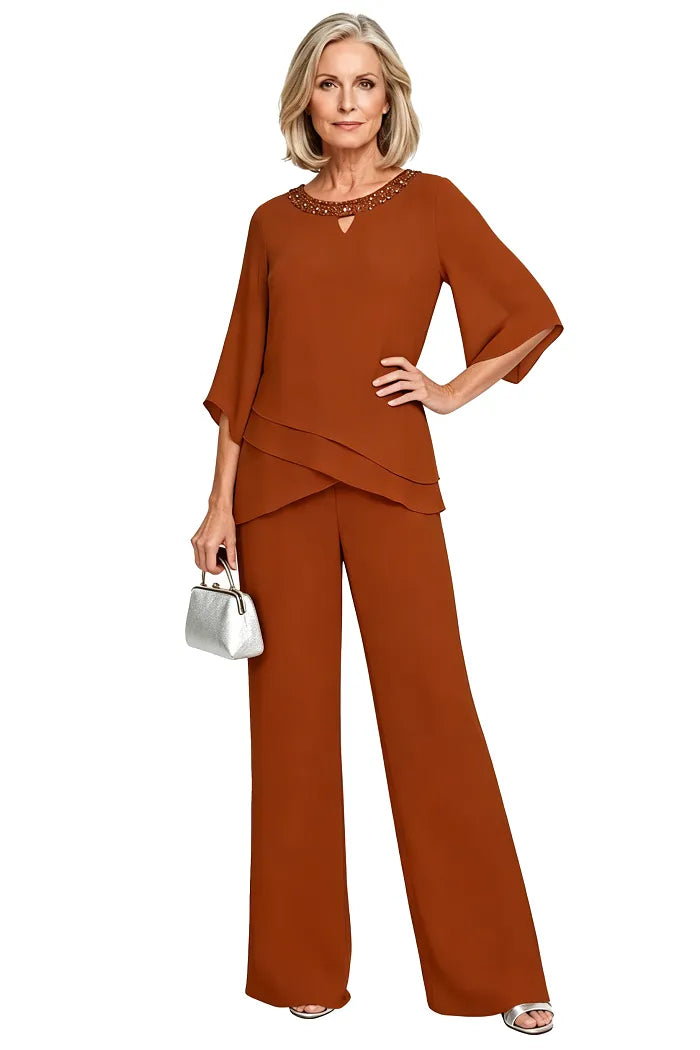 Ensemble pantalon habillé chic à coupe ample