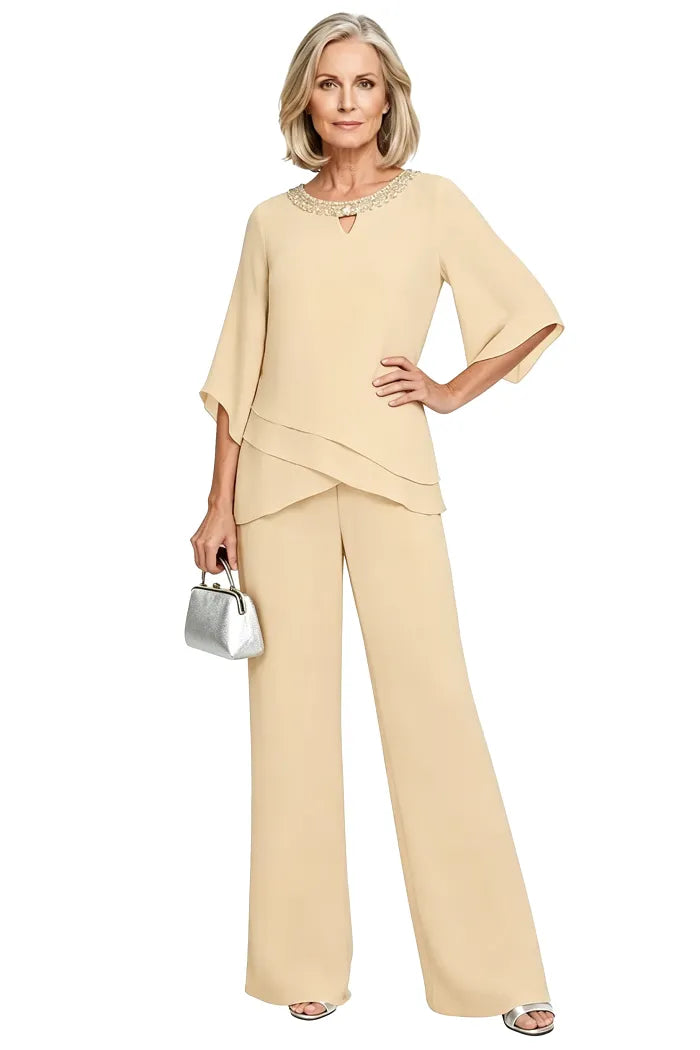 Ensemble pantalon habillé chic à coupe ample