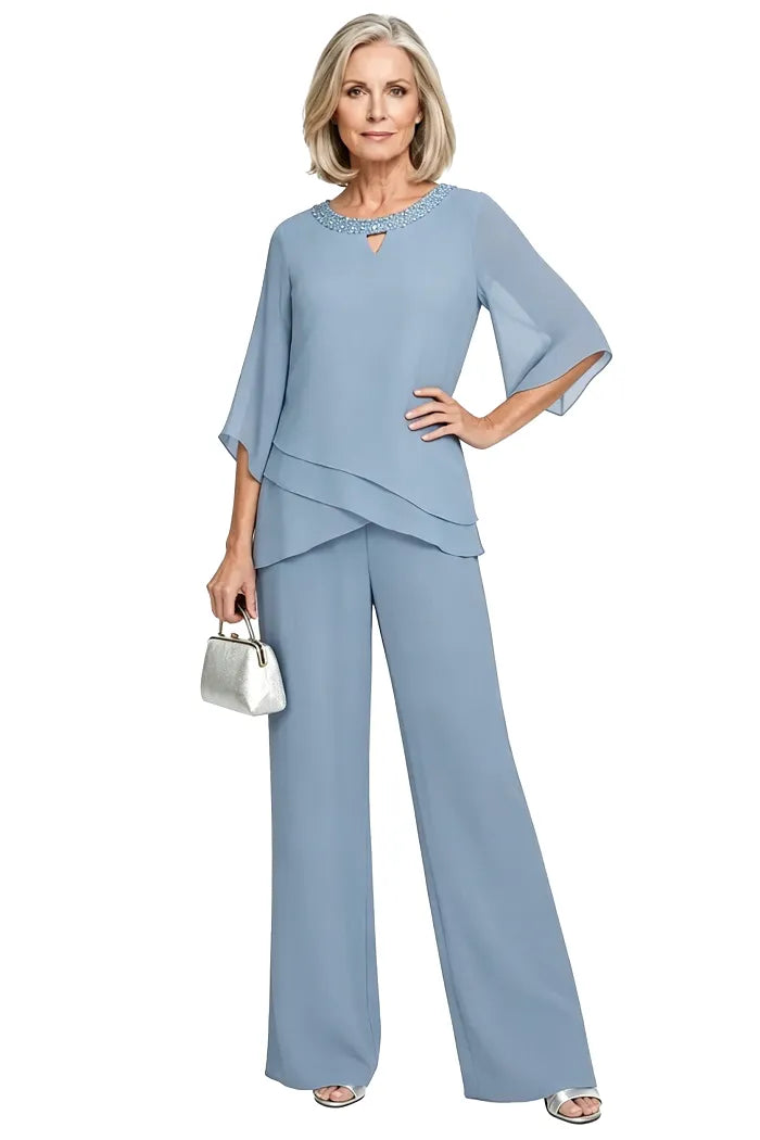 Ensemble pantalon habillé chic à coupe ample