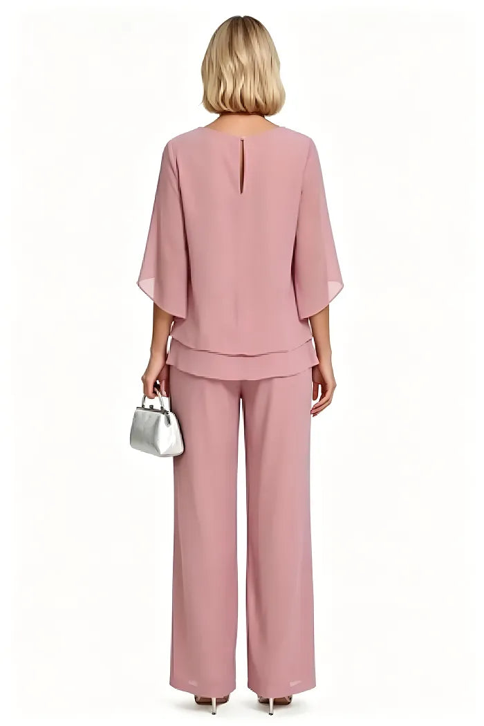 Ensemble pantalon habillé chic à coupe ample