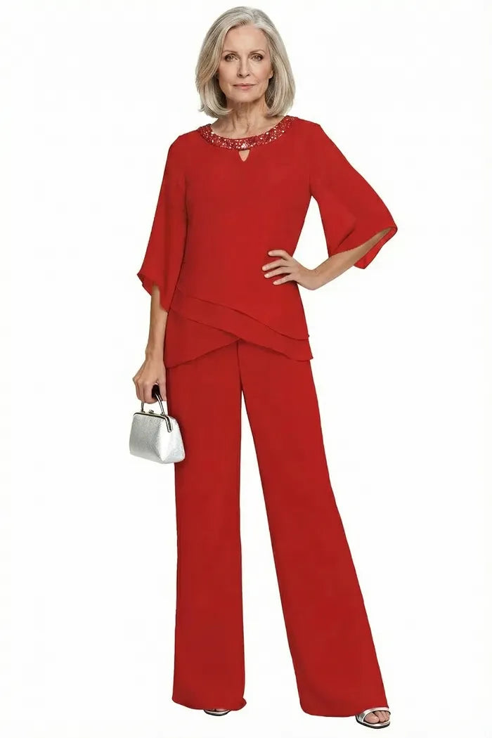 Ensemble pantalon habillé chic à coupe ample