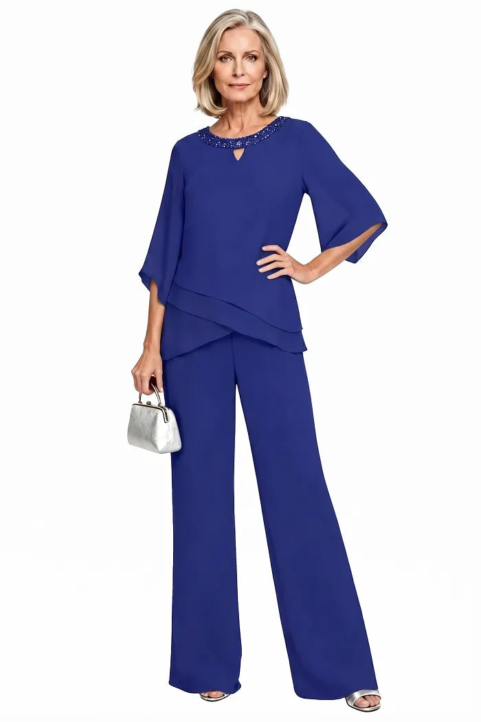 Ensemble pantalon habillé chic à coupe ample