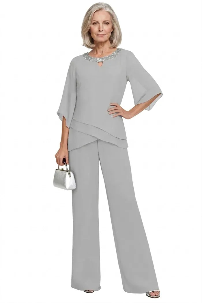 Ensemble pantalon habillé chic à coupe ample