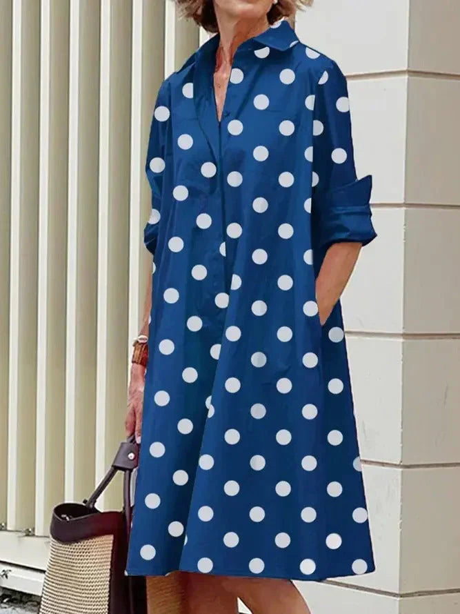 Sophie | Robe-chemise à pois