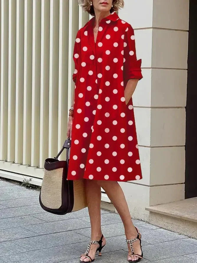 Sophie | Robe-chemise à pois