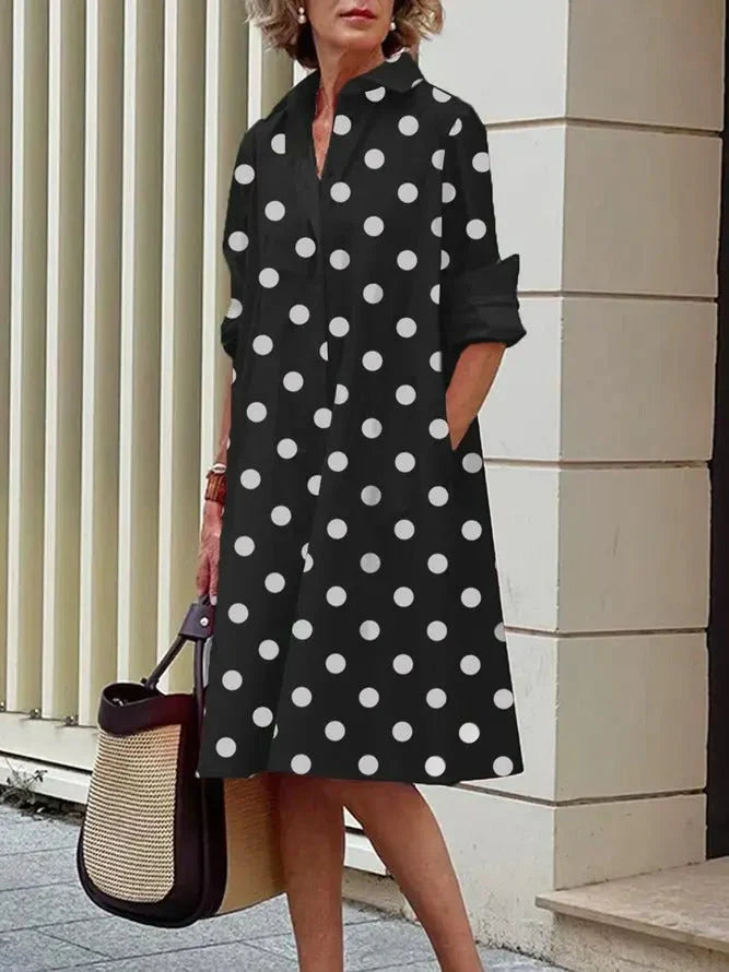 Sophie | Robe-chemise à pois